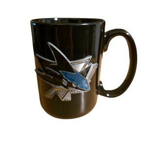 San Jose Sharks NHL Hockey Classic 3D Logo Black Ceramic Coffee Mug Cup 2015